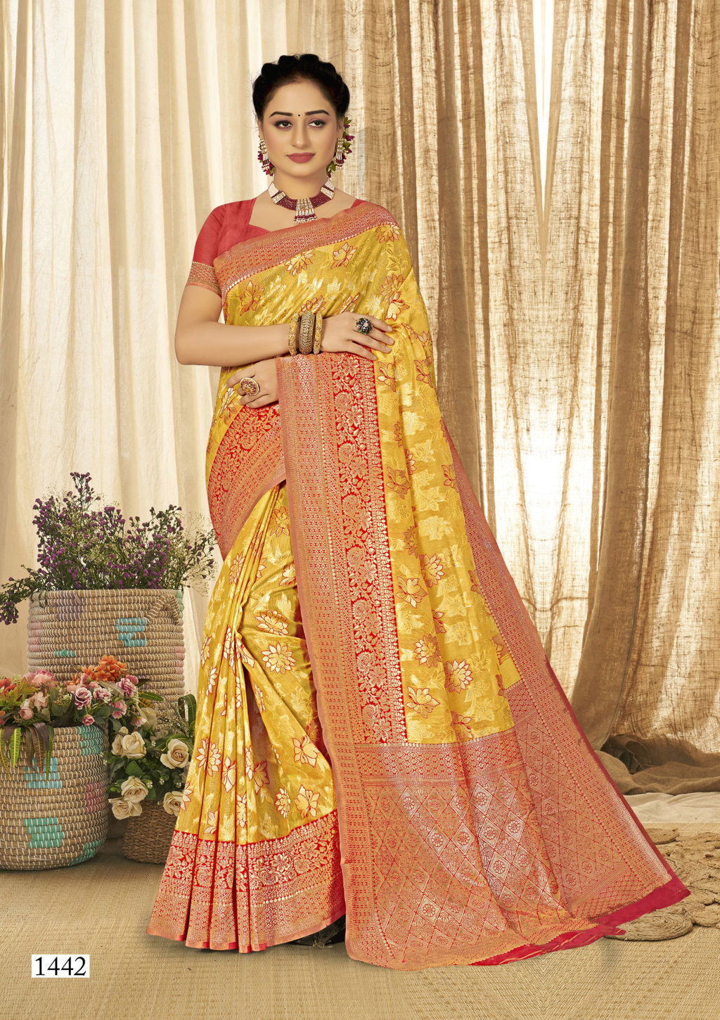 Sangam Anupriya Latest New Exclusive Wear Organza Rich Pallu Saree Collection